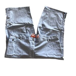 Hearts of Palm Petiwinkle Blue Capri Pants Size 18 New